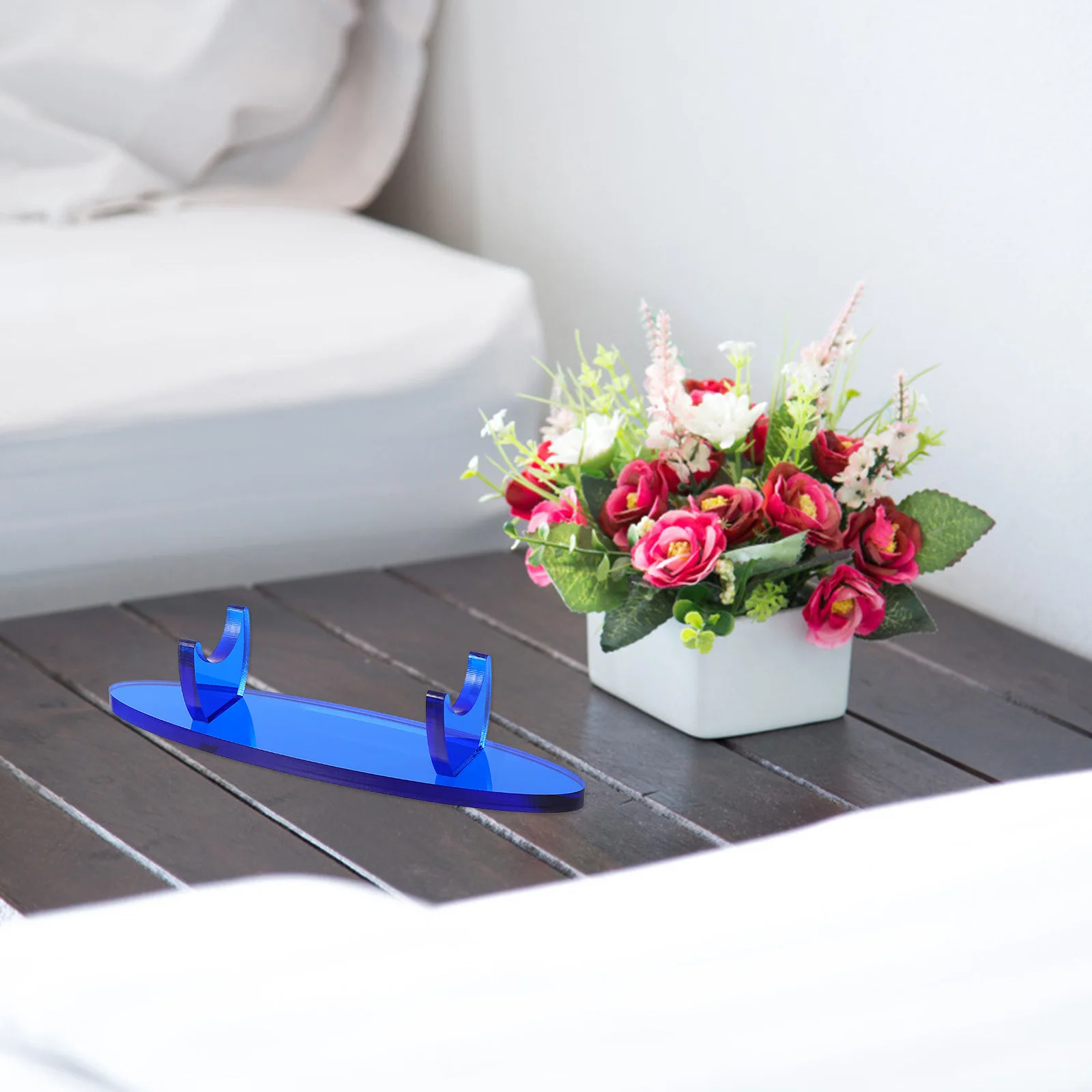 Portable Acrylic Pen Display Stand Makeup Brush Organizer Desk Pencil Rack Antifall Smooth Touch Edges