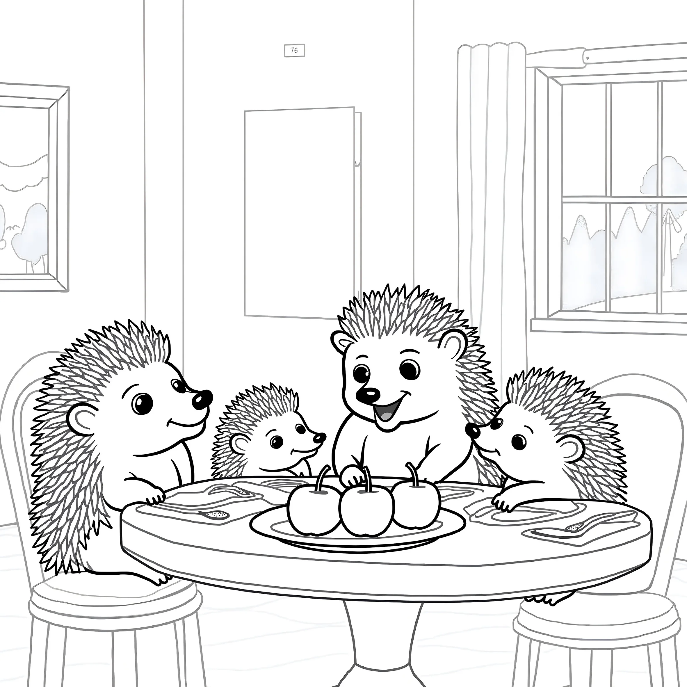 THE HEDGEHOGS Patterns Coloring Book for Adults Cute Drawing Book Perfect Gift for Party and Birthday