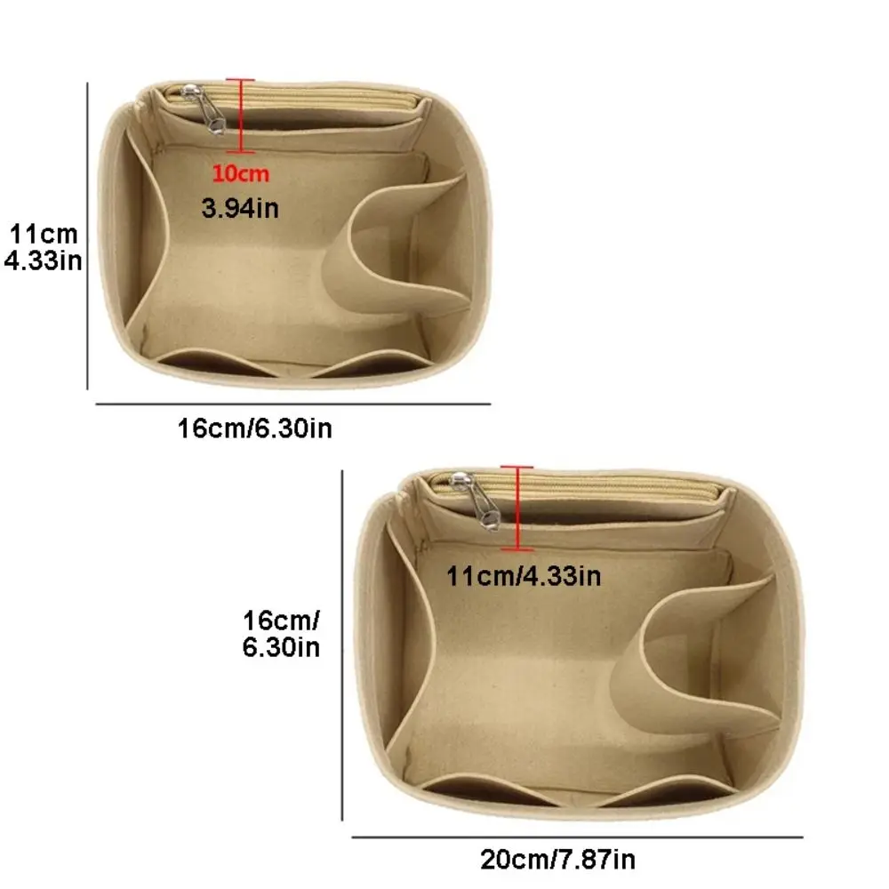 랠리 무브먼트용 멀티 포켓 백 정리함, 버킷 백 삽입 백, 펠트 핸드백 라이너 백, 피코틴 18 22 용, 2 가지 스타일, 신제품