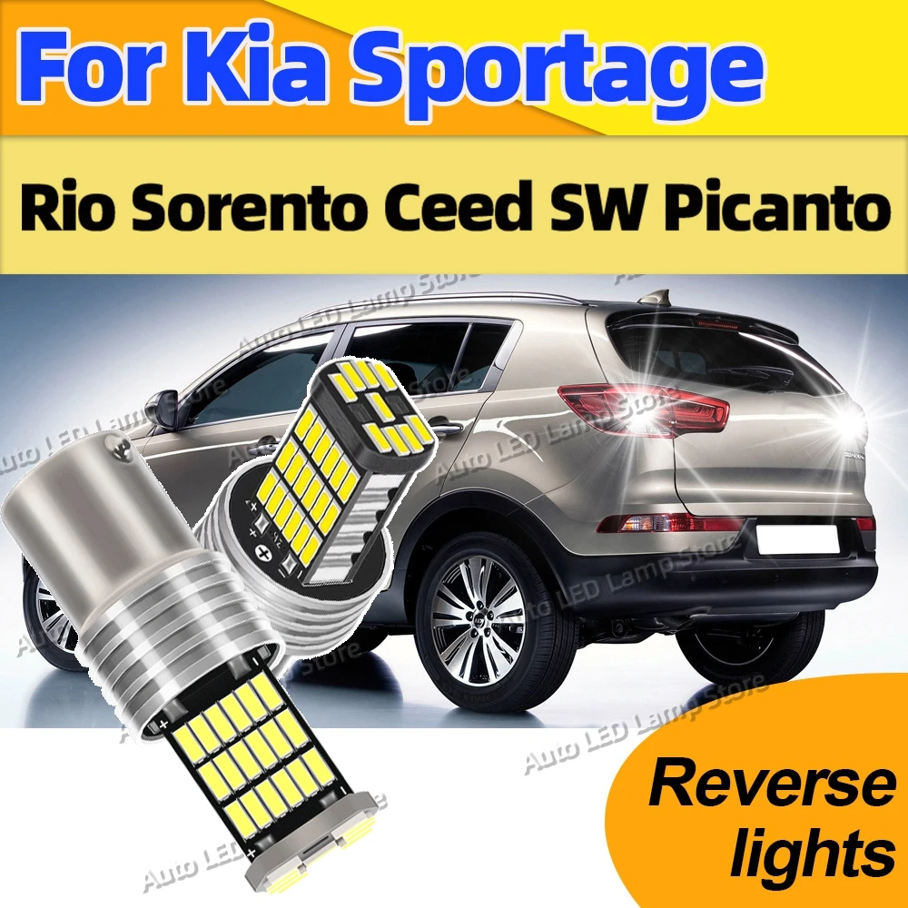 

2PCS LED Reverse Light Backup Blubs 1156 6000K BA15S P21W Canbus Lamp For Kia Sportage Rio Sorento Ceed SW Picanto