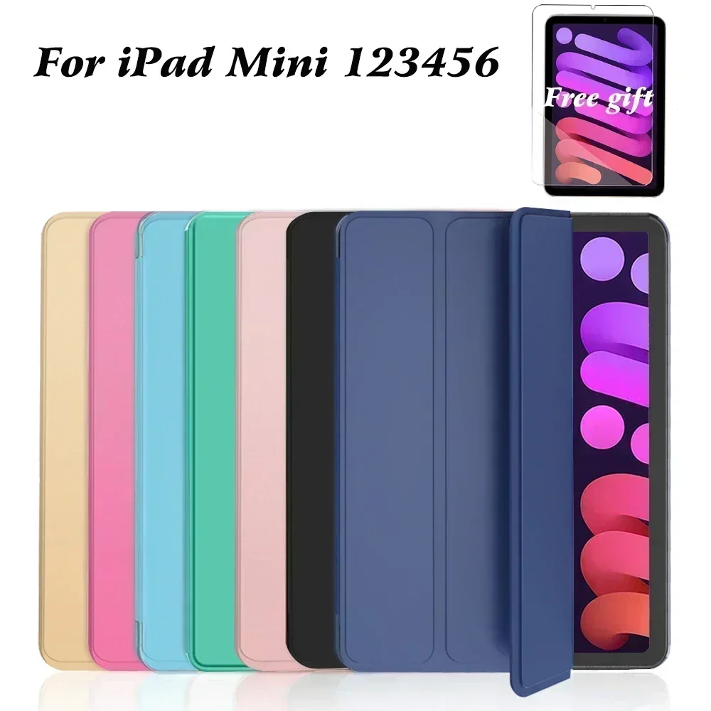 Funda para iPad Mini 6 8,3 mini 5 4 3 2 1 7,9 pulgadas funda de cuero PU para tableta para iPad Mini6 2021 mini5 2019 funda con función de soporte