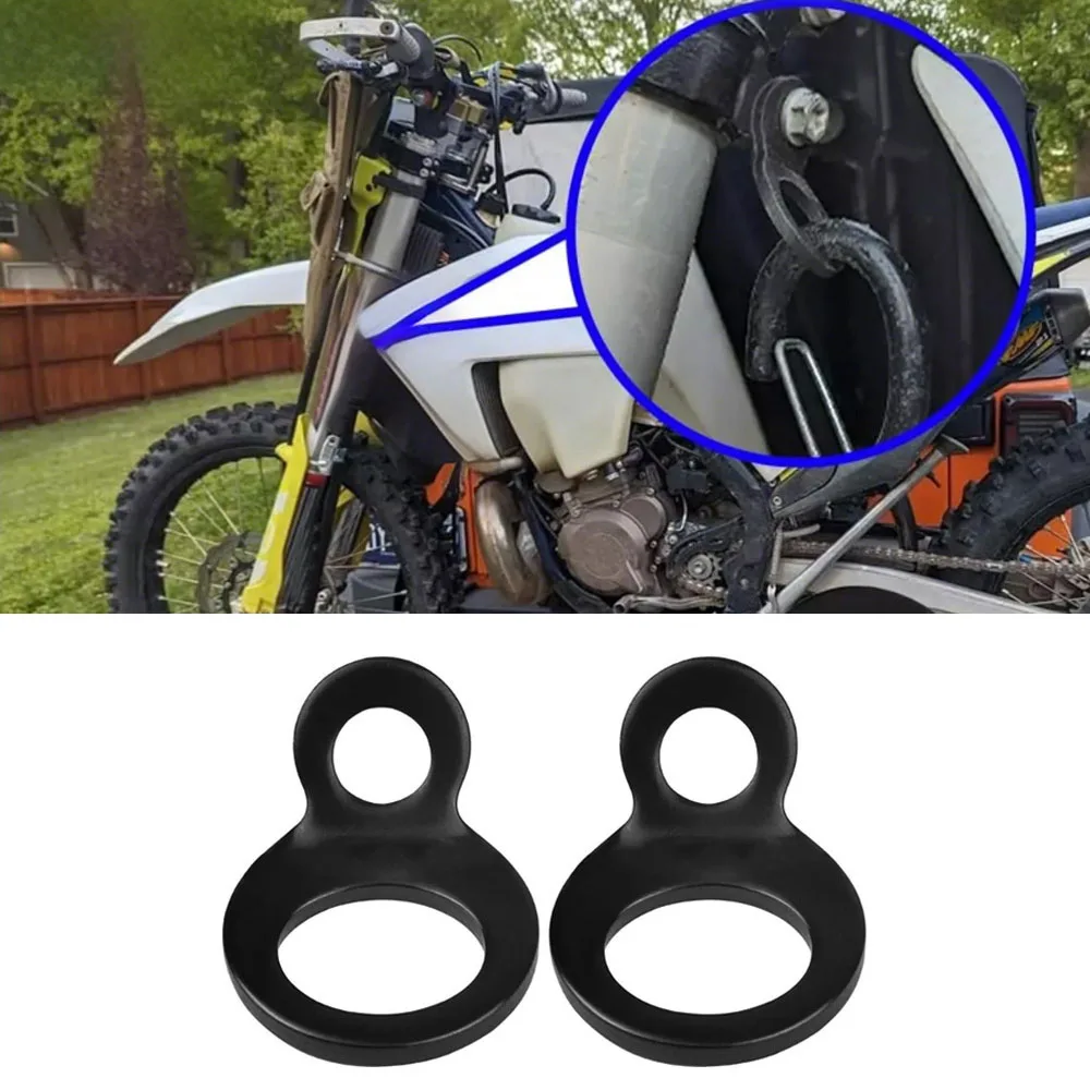 

2pcs Motorbike Stainless Steel Tie Down Strap Rings Point Securing for Motorcycle Dirt Bike ATV UTV Trailers Trucks Accessories