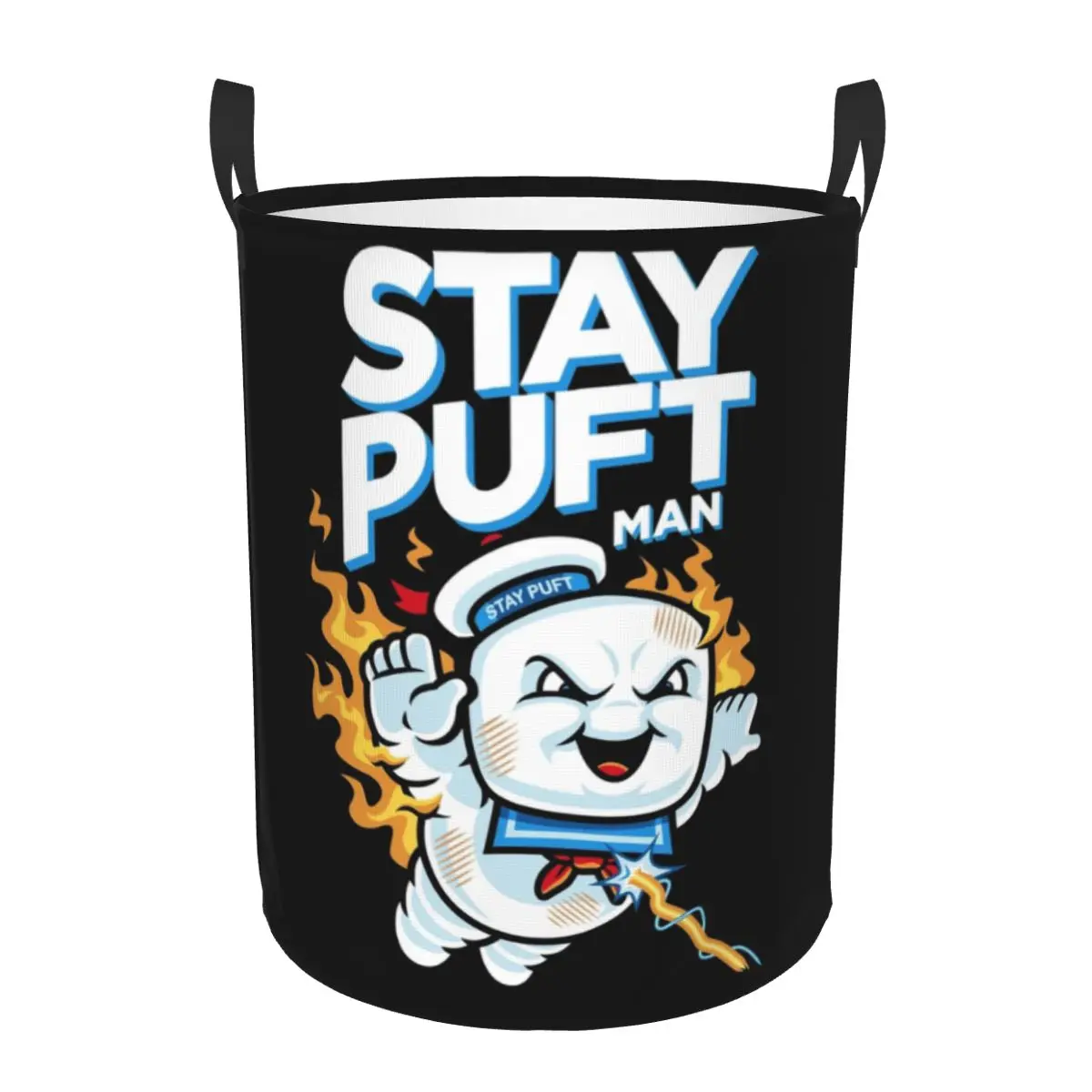 Custom Ghostbusters Stay-Puft Marshmallow Man Laundry Hamper Large Storage Basket Comic Movie Kids Nursery Toy Organizer