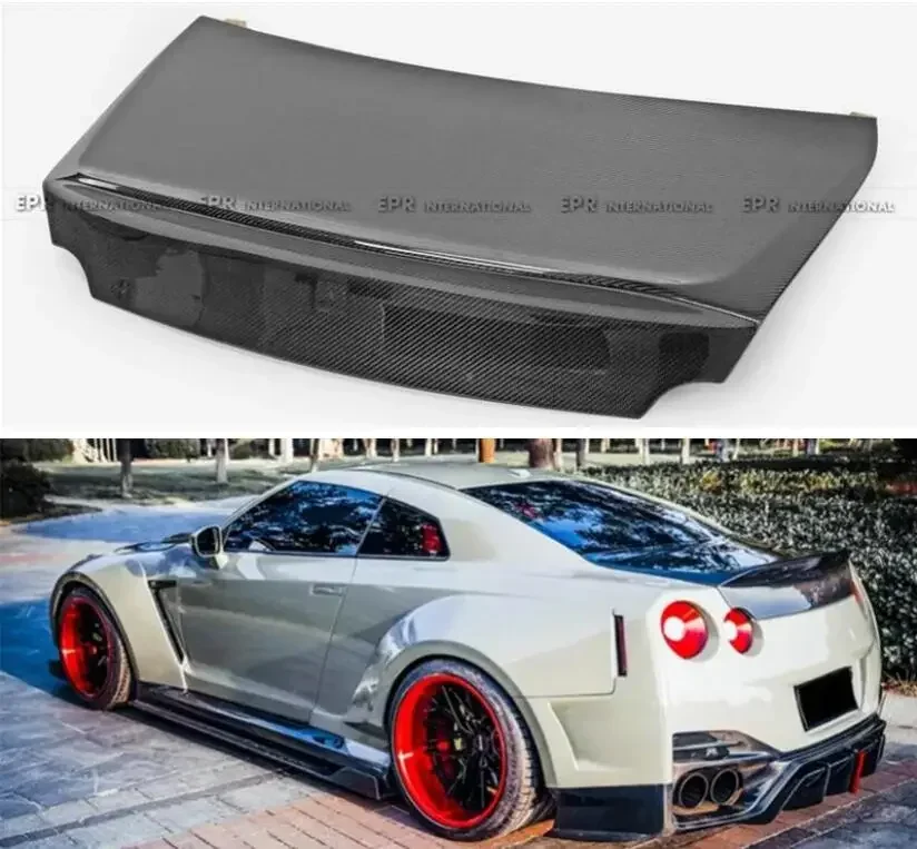 Carbon Fiber For Nissan GT-R GTR R35 2008-2016 Rear Bumper Trunk Lid Tail Gate Cover