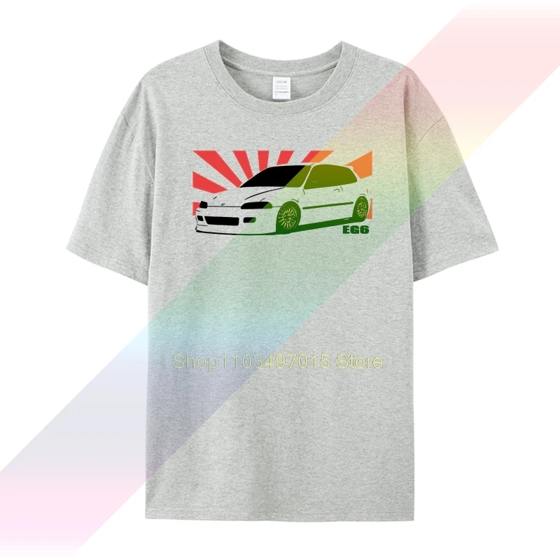 クラシックなホンダシビックjdm Tシャツ,eg6,hqプリント,esから5xl