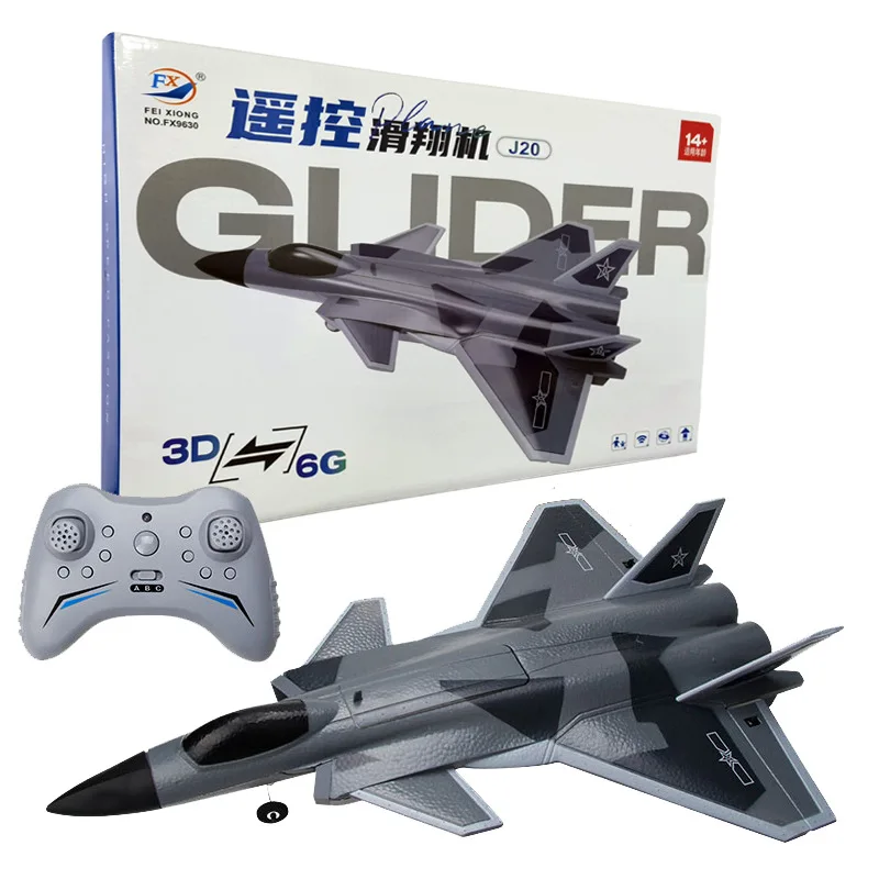 Fx9630 Four Channel J-20 Remote Controlled Aircraft Channel Fixed Wing Model Aircraft J20 Fighter Outdoor Rc Toy Children'S Gift