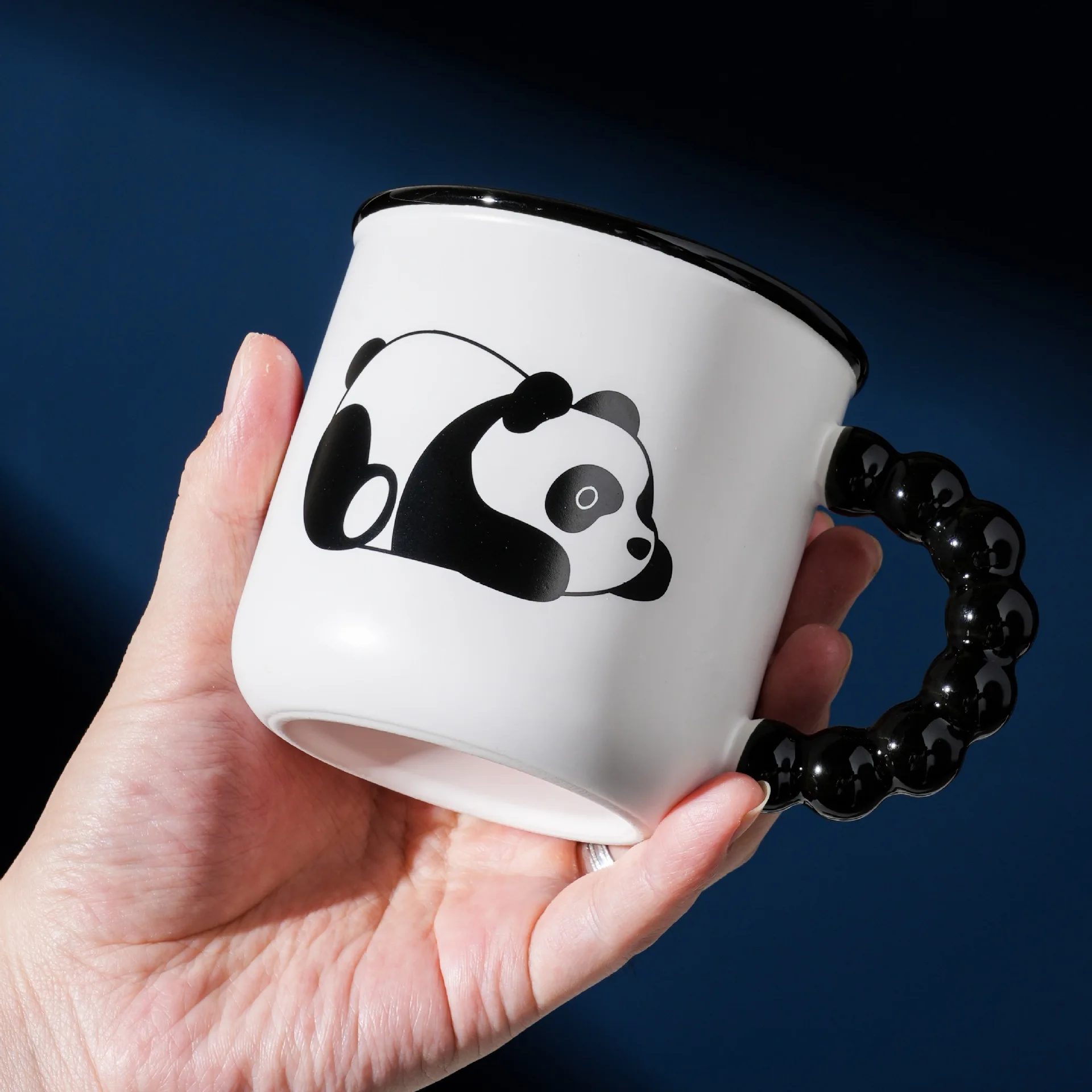 Cute Panda Ceramic Mug Companion Gift Cartoon Ceramic Water Cup Children\'s Cup Small Gift Mug Ins Style