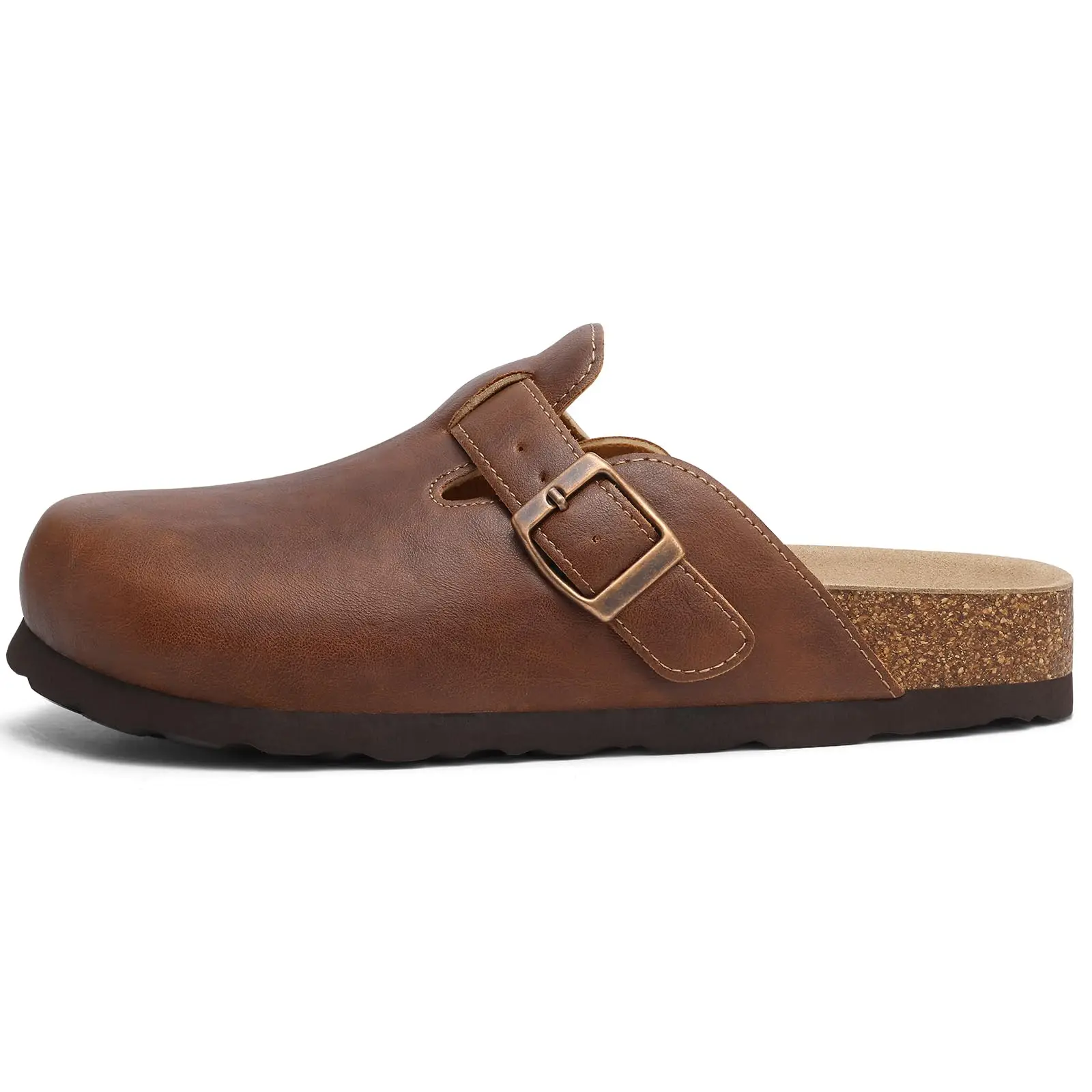 Gacimy Vegan Leather Cork Clogs, Fashion Arch Support Mules, Unisex Slip-on For Men & Women_voghion.com