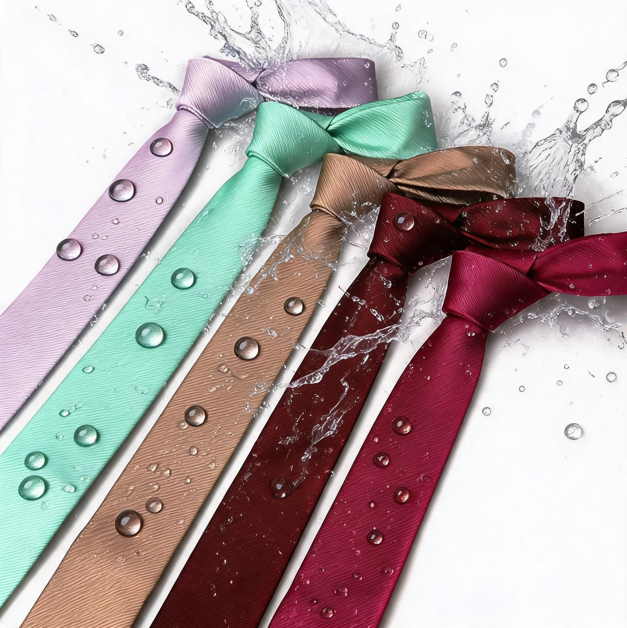 Neuartige, luxuriöse, elegante 6 cm lange Krawatten, einfarbig, wasserdicht, für Geschäfts- und Hochzeitsfeiern, Geschenke für Männer, klassisches Anzugzubehör – Detail 5