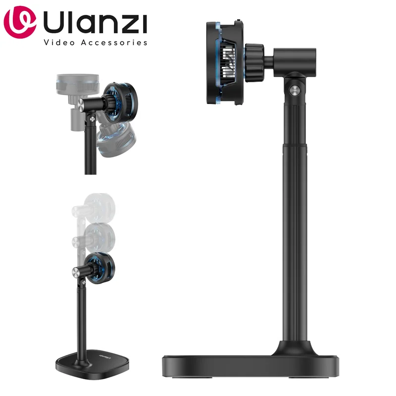 Ulanzi SK-10 Wireless Charging Stand with 3 Modes Cooling Fan 360° Rotation Magsafe Phone Holder for Iphone 15 14 13 12 Pro Max