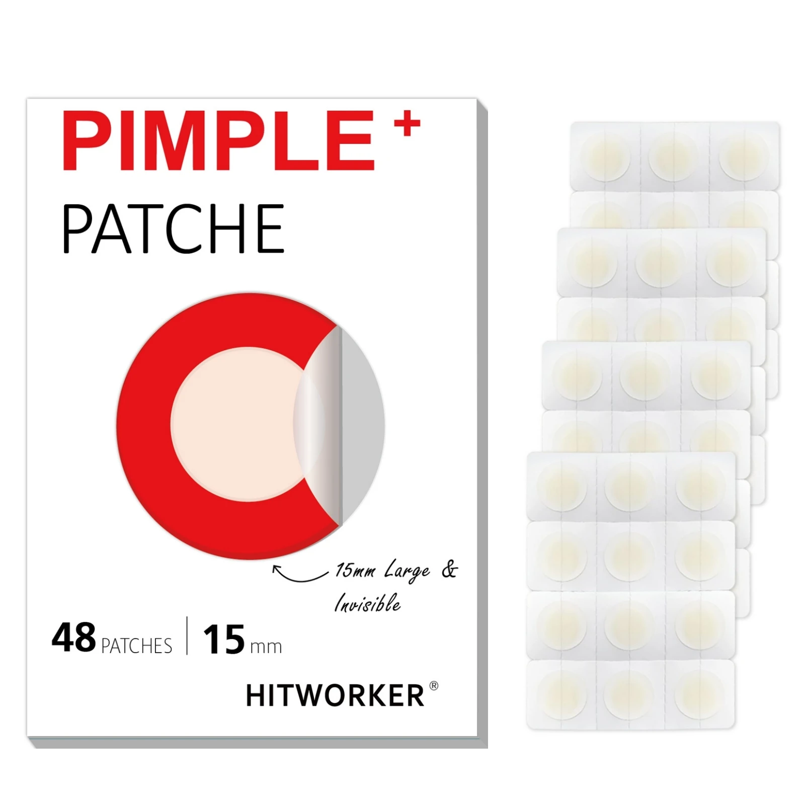 12/48Pcs Invisible Acne Patches Removal Pimple Anti-Acne Hydrocolloid Patches Spots Marks Concealer Repair Sticker Waterproof