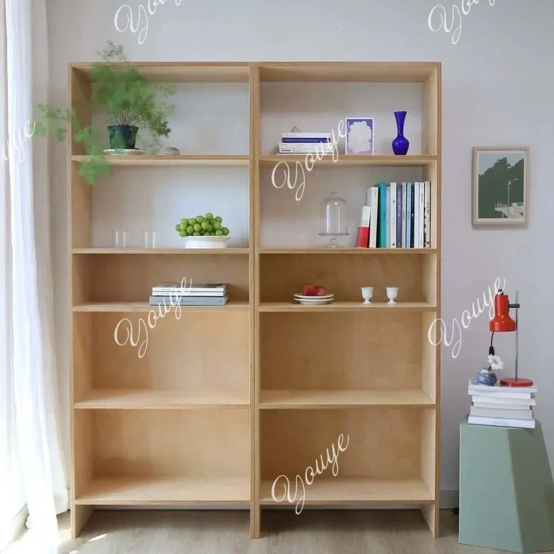 A Log Wind Modern Birch Ocean Board Bookshelf Floor Shelf Storage Cabinet Living Room Locker