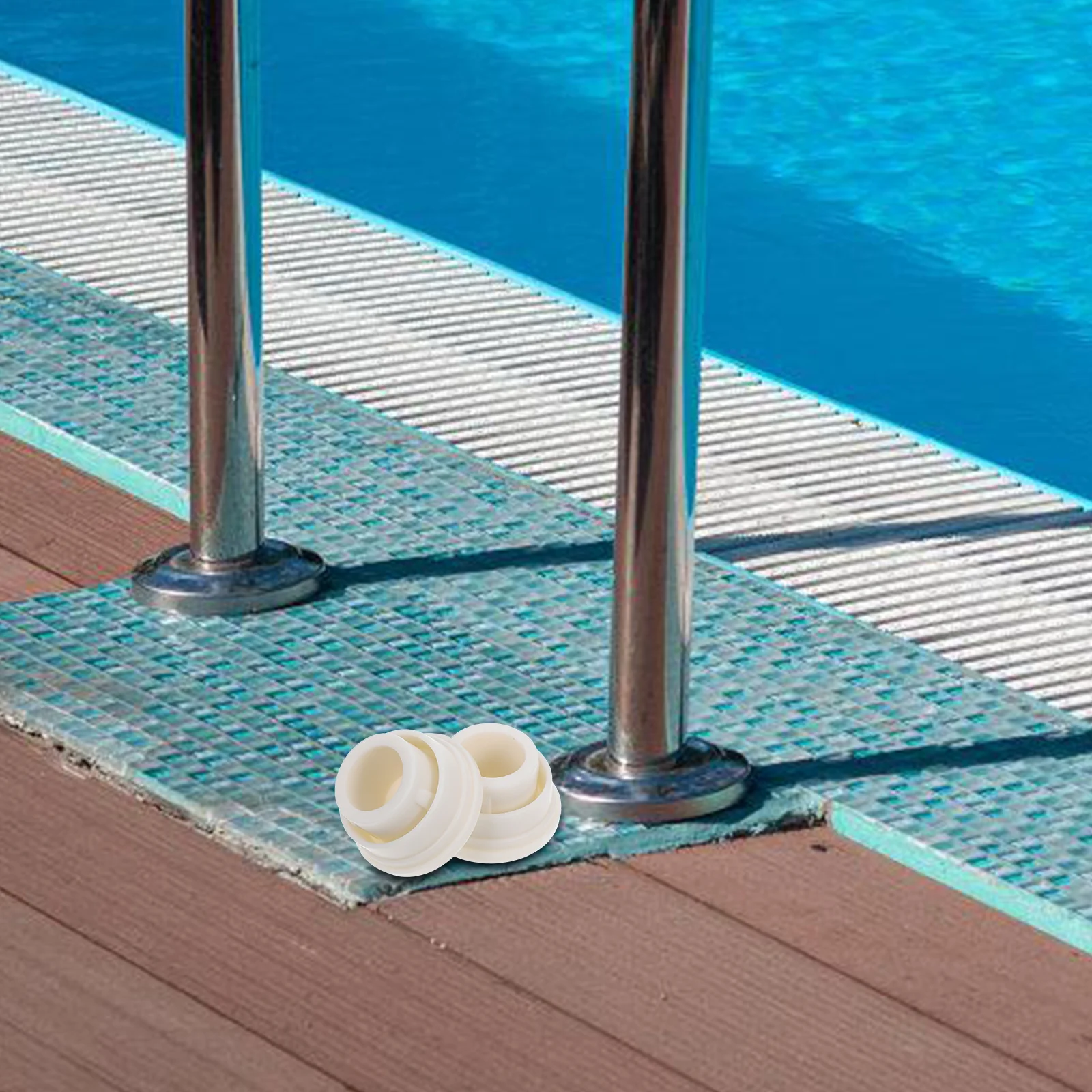 

2pcs Pool Ladder Bumper Caps Rubber For Inground Pools Easy Install Waterproof Protection Swimming Pool Supplies Accessory