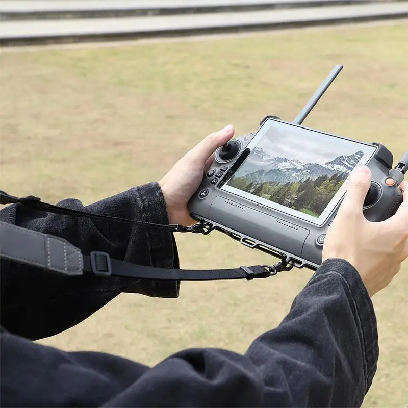 VOLODYMYR Leather Lanyard for DJI RC Plus with Screen Remote Control Warp and Weft M30 Shoulder Strap No-remove Sling