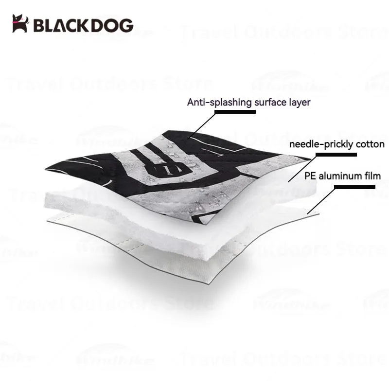 Imagem -03 - Naturehike Blackdog Primavera Piquenique Esteira 200x200cm Ultraleve Moistureproof Almofada Inferior pe Filme de Alumínio 1.69kg Esteira de Acampamento Portátil