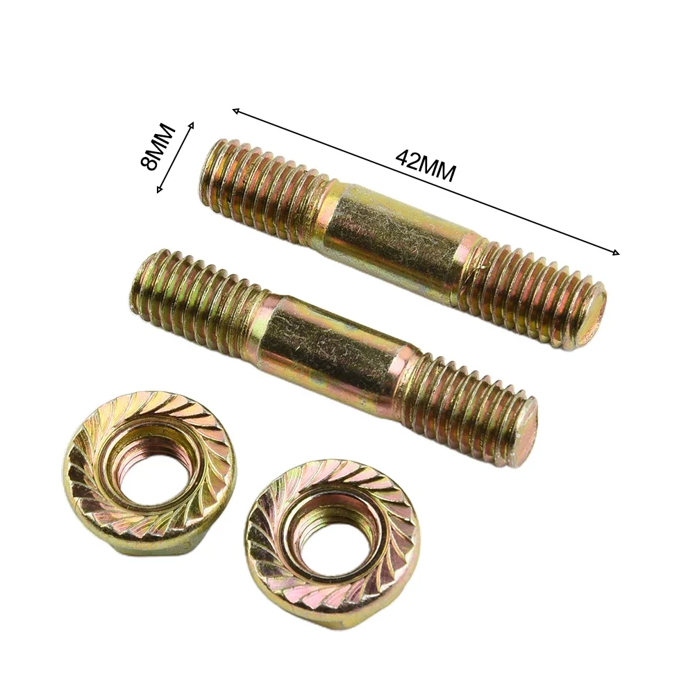 Set Of 4pcs Bar Studs And Nuts For SX62 62cc Chainsaw Chain Saw With 42mm Length M8 Thread Zinc Coating On Carbon Steel Base