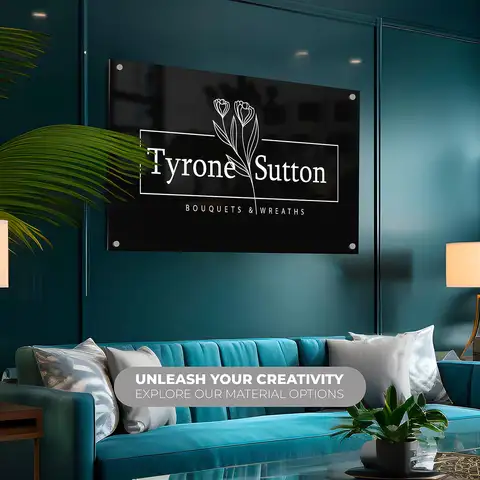 Placa de porta moderna em acrílico, placa de porta para empresa, loja, salão de hotel, logotipo comercial personalizado, ícone, nome, slogan, carta de endereço