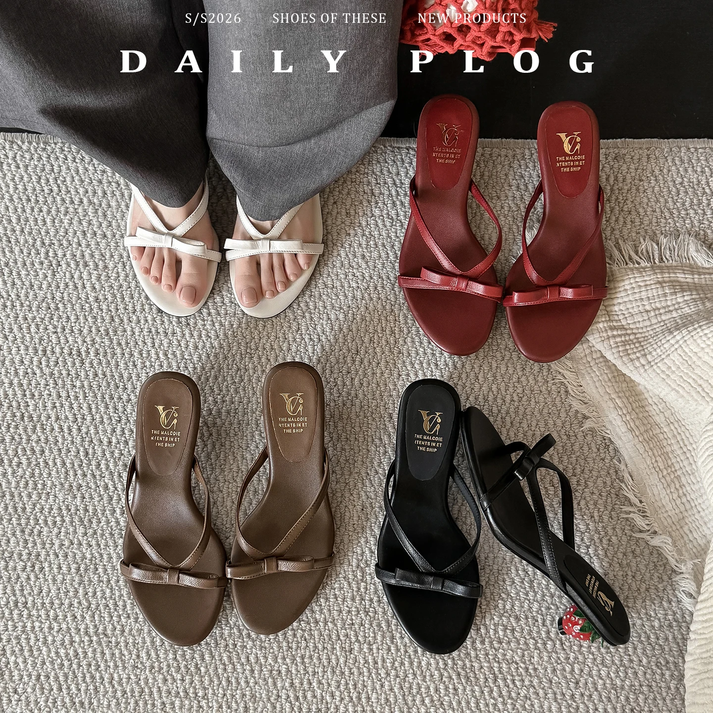 2026 new summer women sandals natural leather plus size 22-25cm cowhide+sheepskin strap mules high heel women slippers fashion