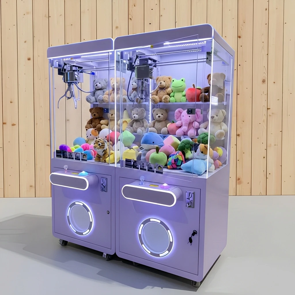 Commercial Indoor Keychain Claw Machine Stuffed Animal Crane Toy Prize Doll Catching Wood Cabinet Coin Game Vending Machines