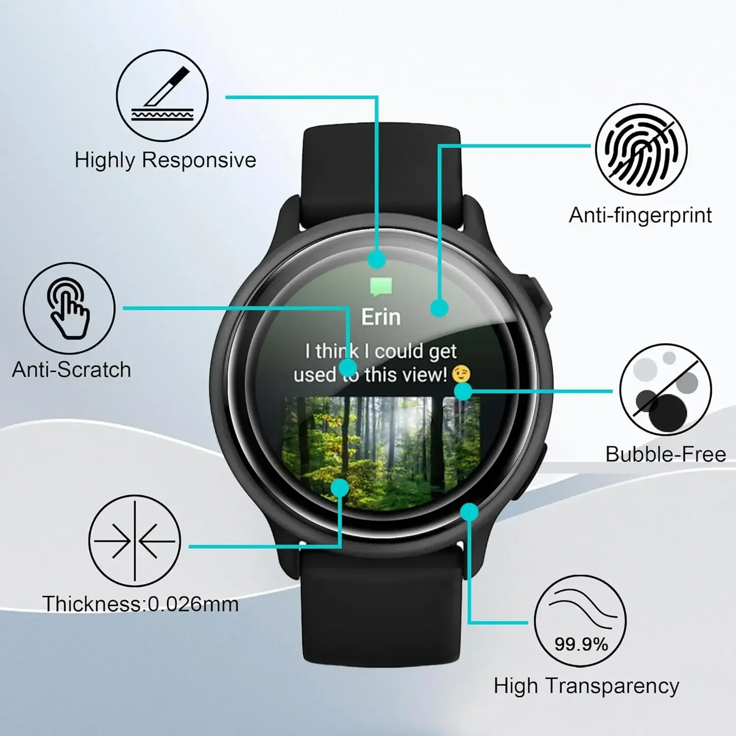 1/3/5 Pcs for Garmin Vivoactive 6 Screen Protector Anti-scratch Watch Protective Film Waterproof PUMA Composite Films Not Glass