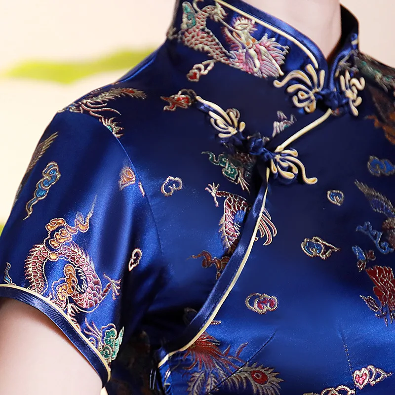 Women Satin Shirt Plus Size 3Xl4Xl Blouse Chinese Style Tang Clothes Satin Shirt Tops Button Down Qipao Female Wedding Clothing