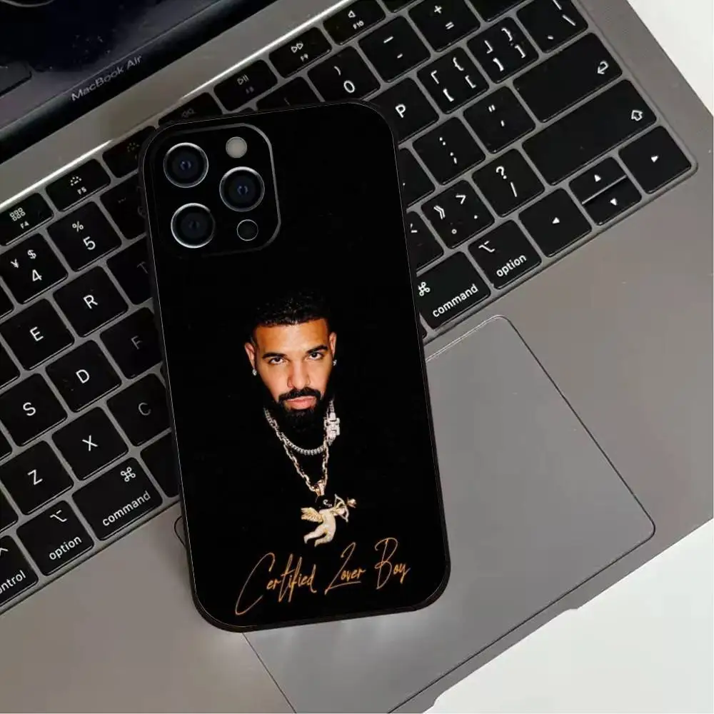 حافظة هاتف مغني الراب D-Drake لهاتف iPhone17,16,15,14,13,12,11 Plus، Pro Max غطاء أسود ناعم #3