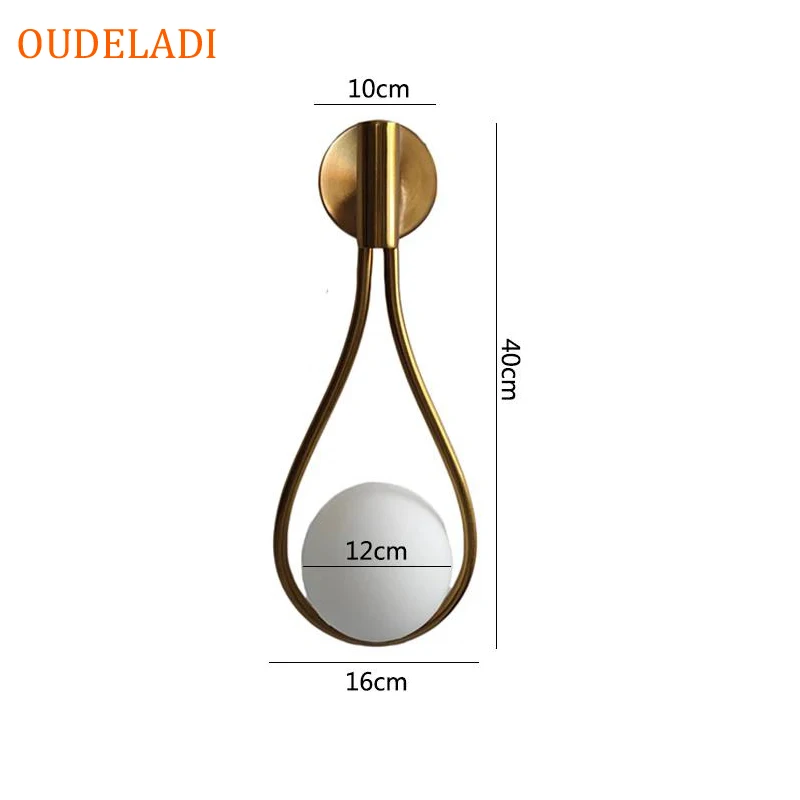 Imagem -06 - Moda Nórdica Sala de Estar Lâmpadas Parede Bronze Minimalista Bola Vidro Luz Parede Quarto Cabeceira Decoração Luminárias