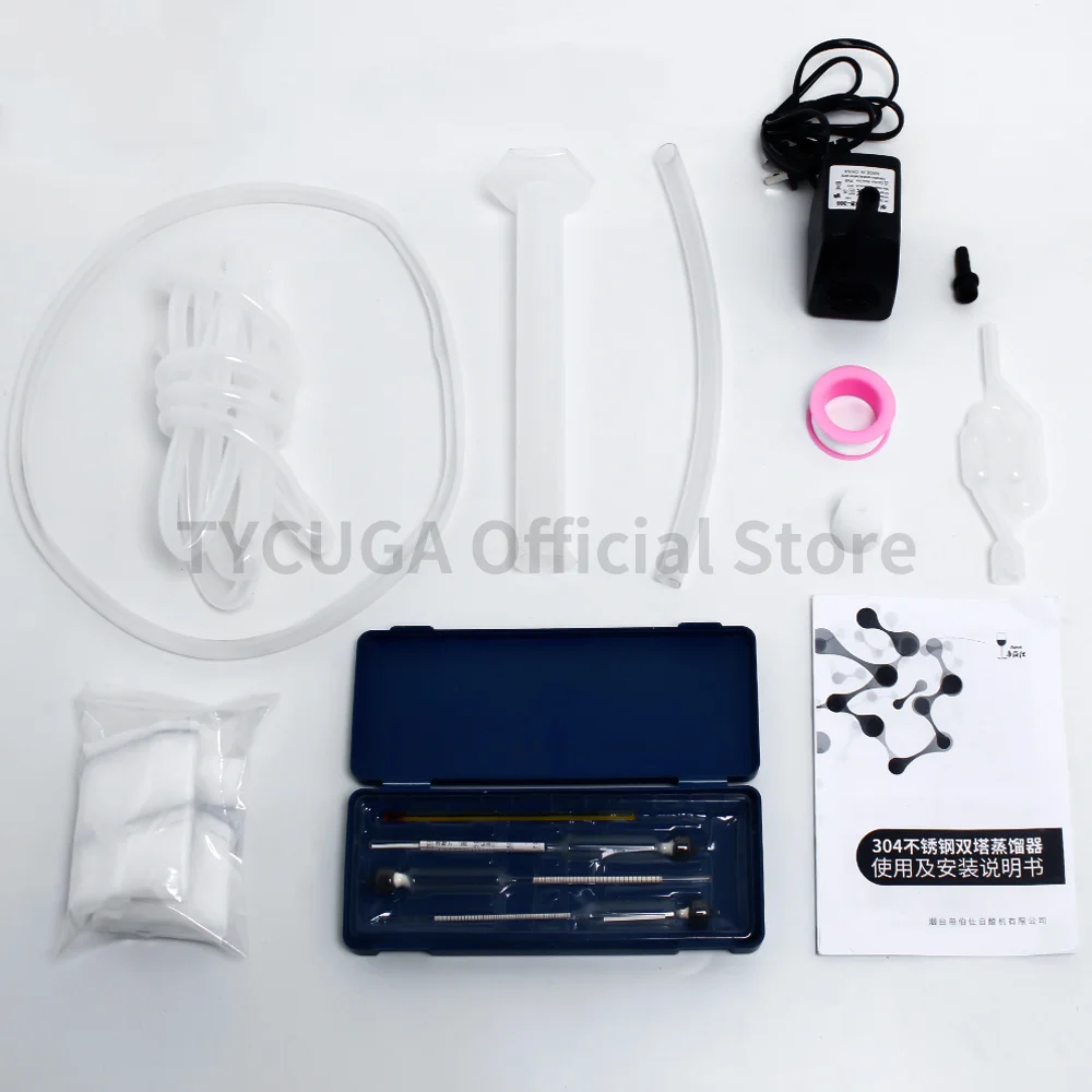 آلة تقطير برجية مزدوجة 23L/220 فولت كحولي ويسكي Moonshine لا يزال باخرة النبيذ الصغيرة مستخرج الزيت العطري للاستخدام المنزلي