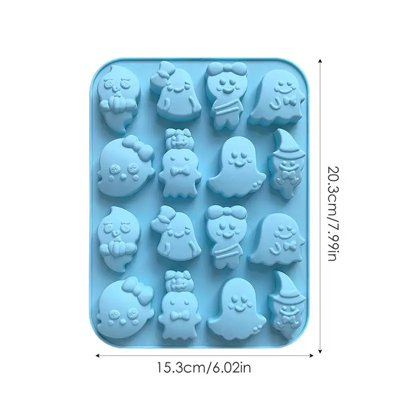 Ghost Fondant Mold Halloween Silicone Baking Mold Smooth Inside Surfaces Dessert Making Tool For Cake Ice Cube Jelly Pudding image 6