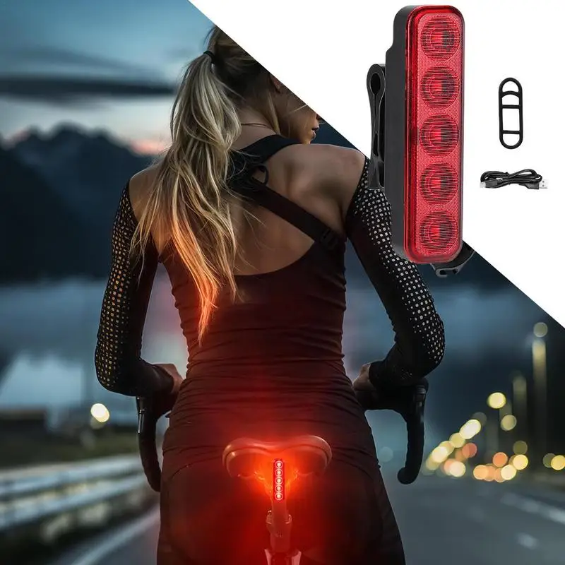 For Refer To Description  High Brightness Tail Light Rear Light Led Rechargeable Tail Light Waterproof Cycle Light Safety