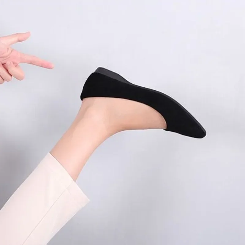 Zapatos planos de punta estrecha para mujer, calzado de estilo coreano, nuevo, 2025