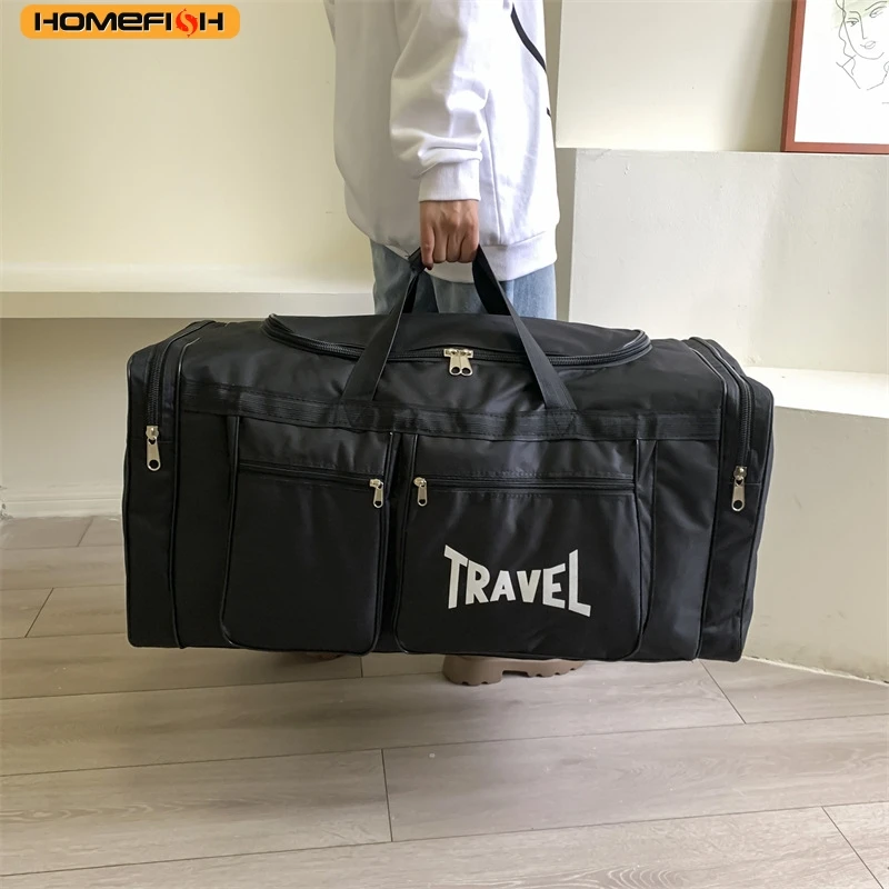 HOMEFISH Foldable Large Capacity Travel Bag, Waterproof and Wear-Resistant Business Bag, Multifunctional Hand Luggage Bag