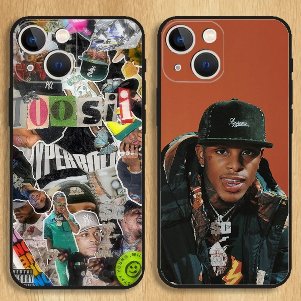 Toosii American Rapper Phone Case For iPhone15,14,13,12,11,Pro,Max,Plus,Mini,X,XS,XR,8,7,6,S,Plus,SE Soft Black Case