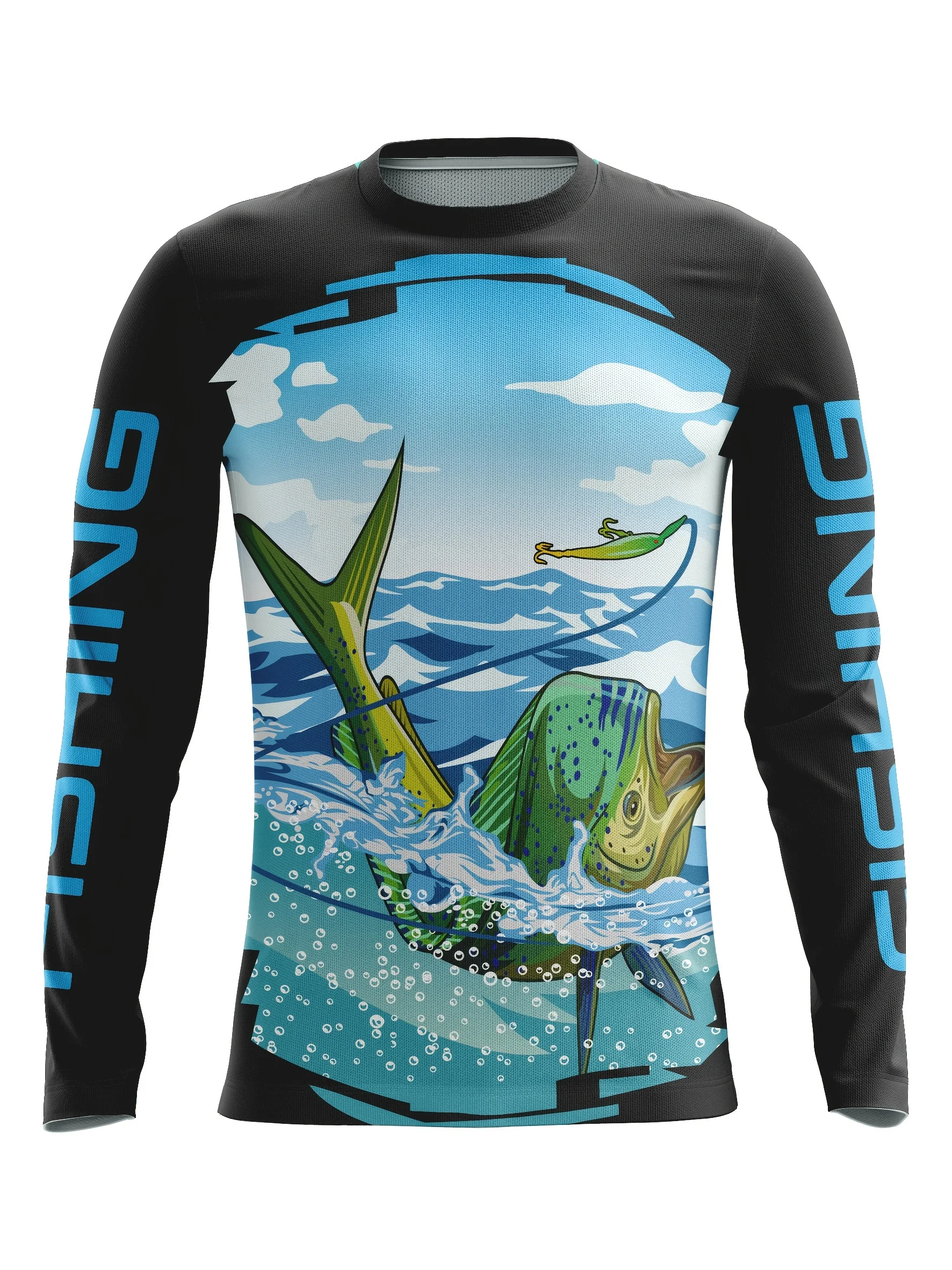 

3D Мужская быстросохнущая рубашка для рыбалки, влагопоглощающая | Сочетание с рыбным дизайном | Идеально подходит для пеших прогулок, занятий спортом, активного отдыха.