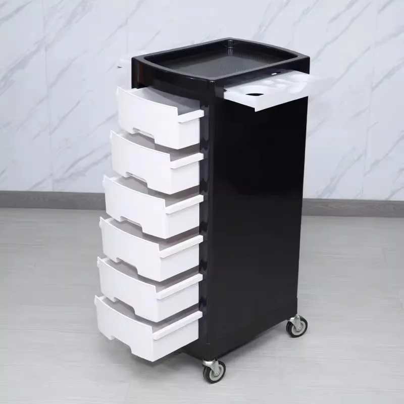 Cosmetologist Furniture for Aesthetics Professional Hairdressing Barber Trolley Beauty Salon Auxiliary Cart with Wheels 미용카트