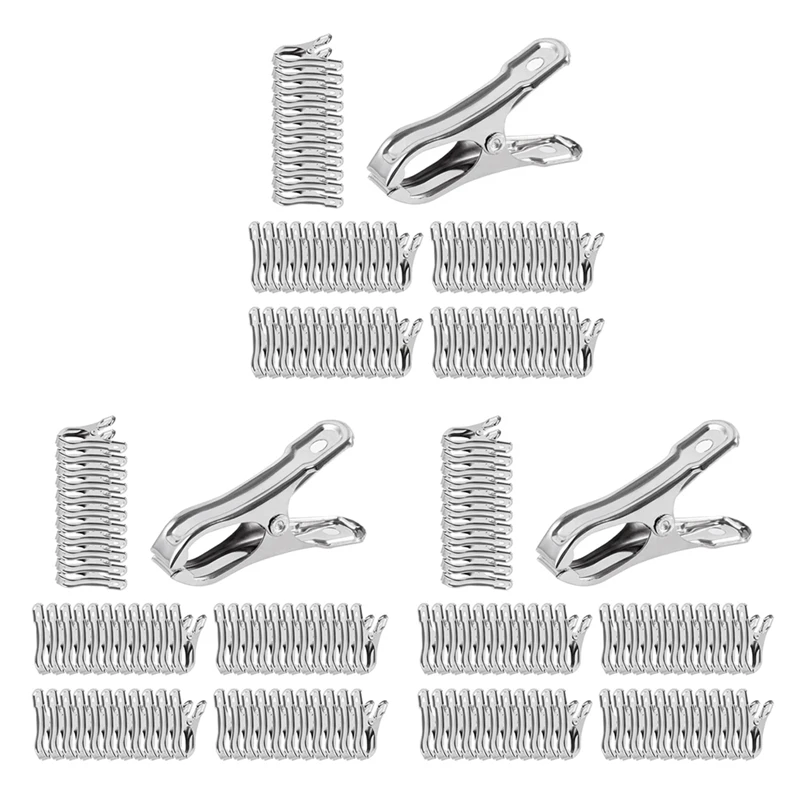 

New-180 PCS Garden Clips,Greenhouse Clamps Stainless Steel,Greenhuose Clips For Netting,Have A Strong Grip