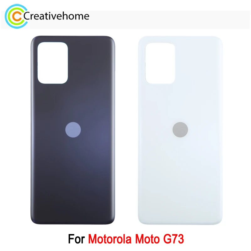 High Quality Battery Back Cover For Motorola Moto G73 Phone Rear Cover with Logo Repair Spare Part