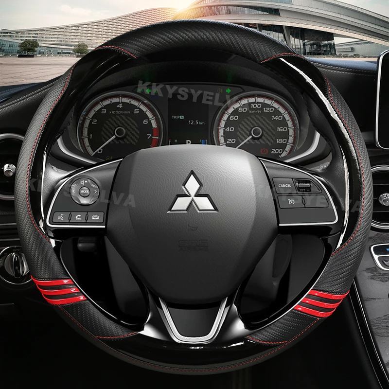 Car Steering Wheel Cover For Mitsubishi Outlander Mirage ASX 2012-2019 Eclipse Cross 2017-2019 L200 2015-2017 Auto Accessories