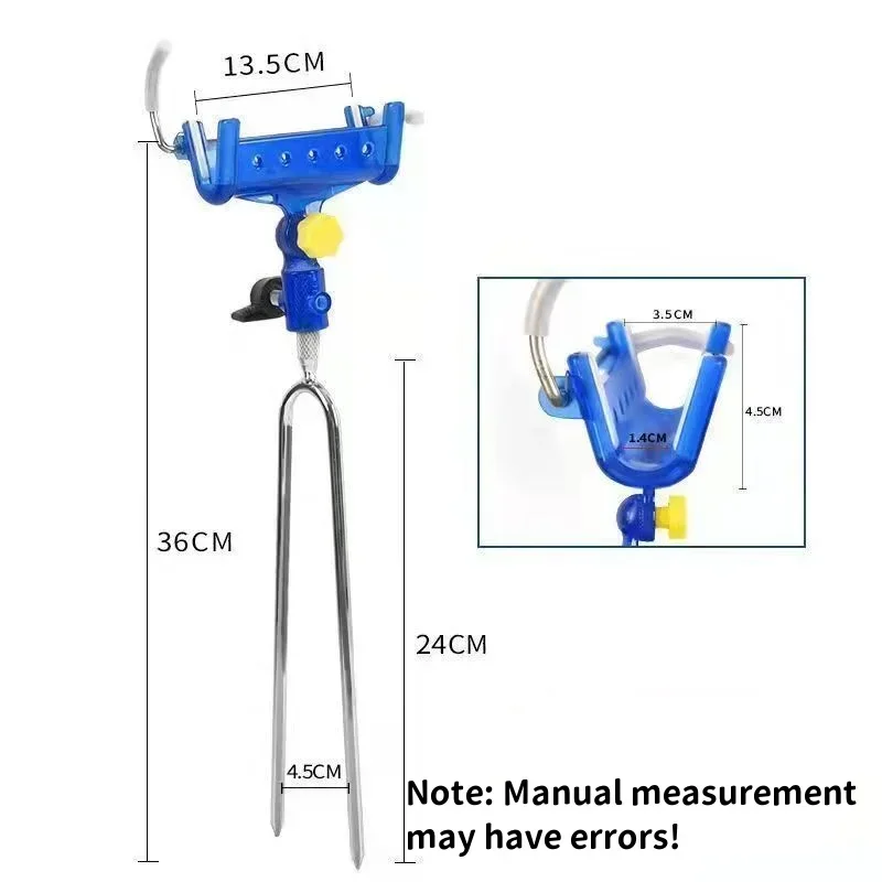 1 buah Braket Penyisipan Joran Pancing ke Tanah dengan Pengunci Joran dan Pembuka Joran Tersedia. Kepala Rangka Deta