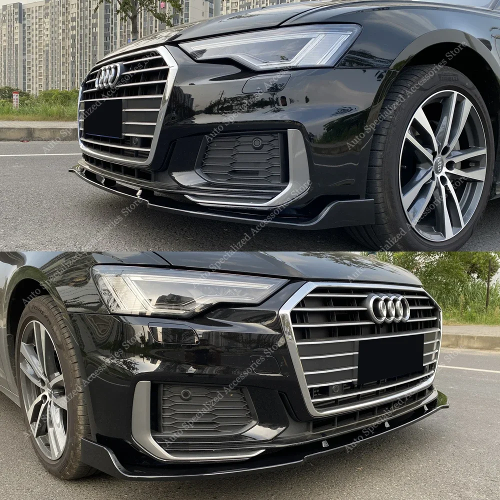 3 Stück Auto Front stoßstange Lippen spoiler Splitter Diffusor für Audi A6 S6 C8 4a TFSI TDI S-Line