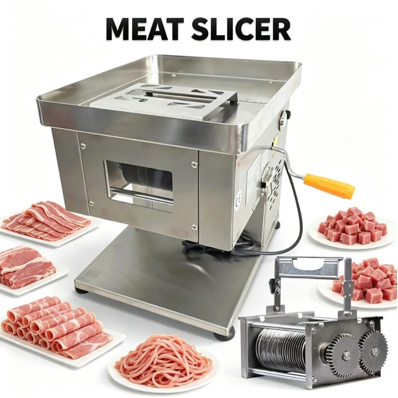 Meat Cutter Machine Commercial Electric Slicer Cutting Fish Fillets Shredded Meat Slicer