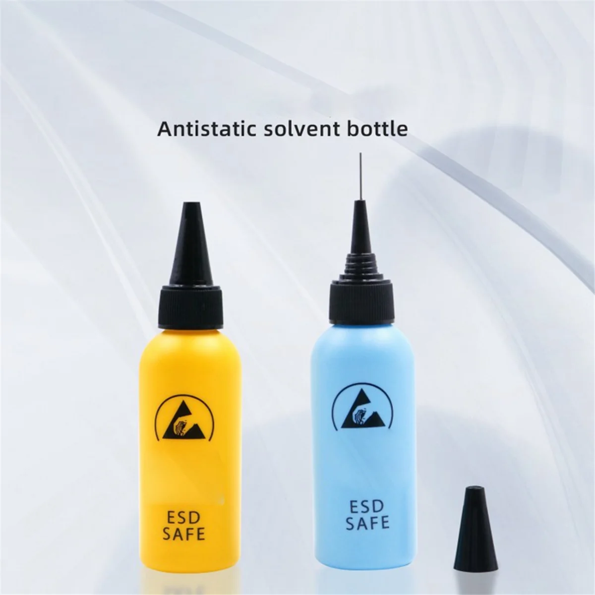 1pcs 60ML ESD Dispenser Plastic Solvent Bottle High Quality Leak Proof Needle Bottle for Glue Removal ,Blue