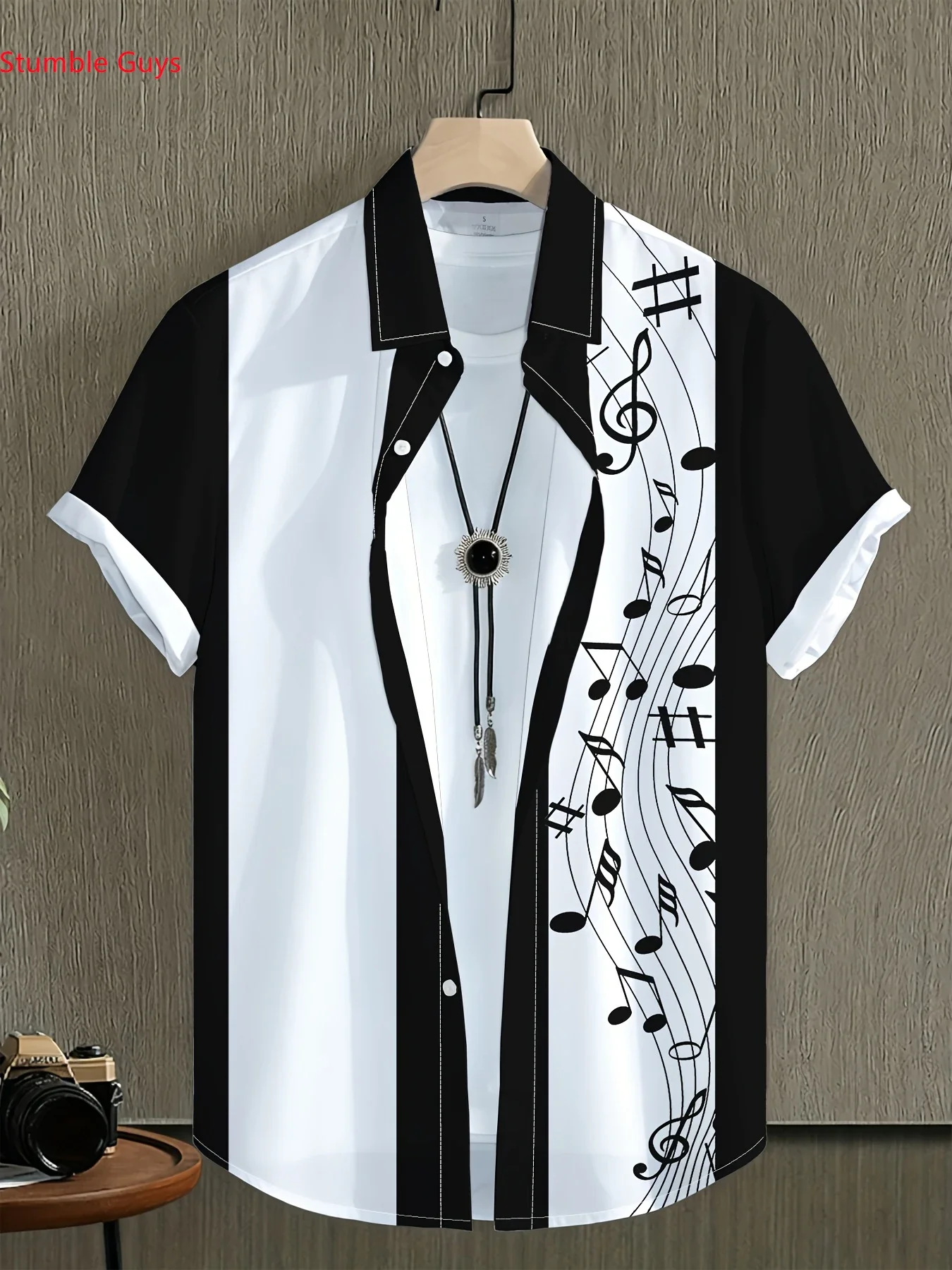 

Fashion Loose Fit Men's Hawaiian Shirt Summer Man Short Sleeve Vibrant Party Print Lightweight Casual Holiday Tops