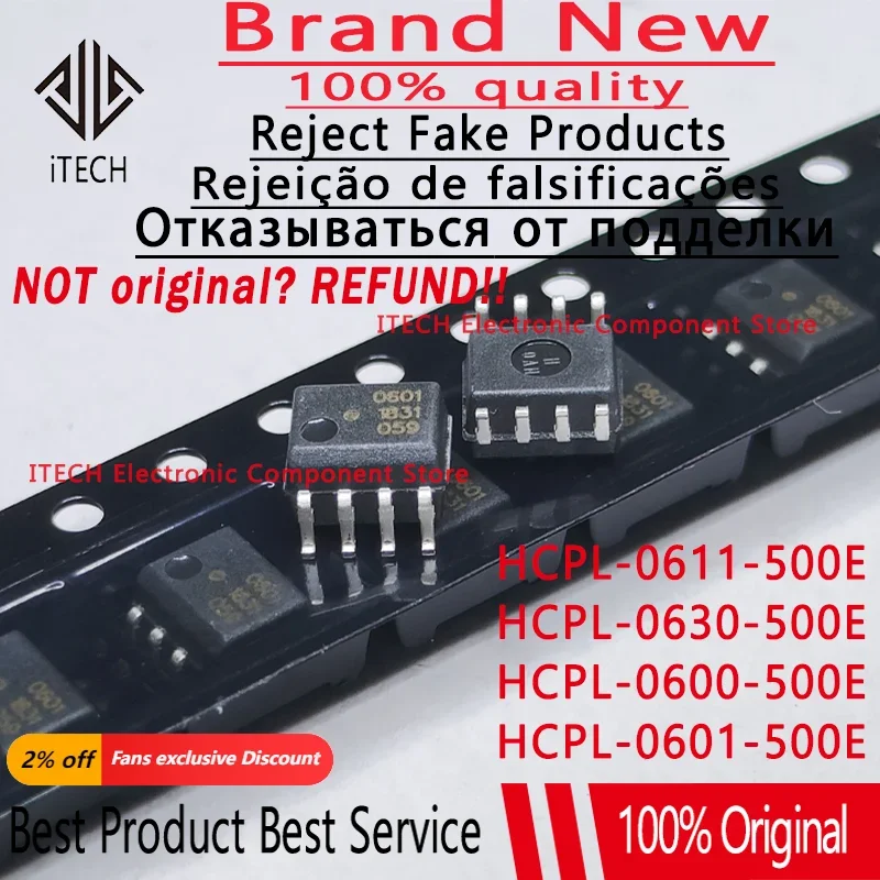 10PCS/Lot HCPL-0600-500E 0600 、HCPL-0601-500E 0601 、HCPL-0611-500E 0611 、HCPL-0630-500E 0630 New Original Optocoupler