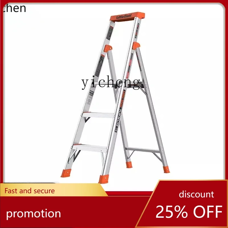 YFY  ladder household folding herringbone ladder thickened aluminum alloy escalator three steps four steps combined ladder