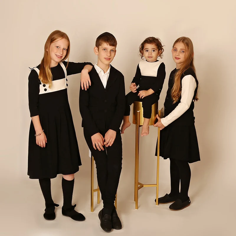 Boy and Girls Blazer Shirt Cardigan Long Sleeves Black Shirt Children Elegant Clothes Cotton V Neck Front Buttons 5-12 Years