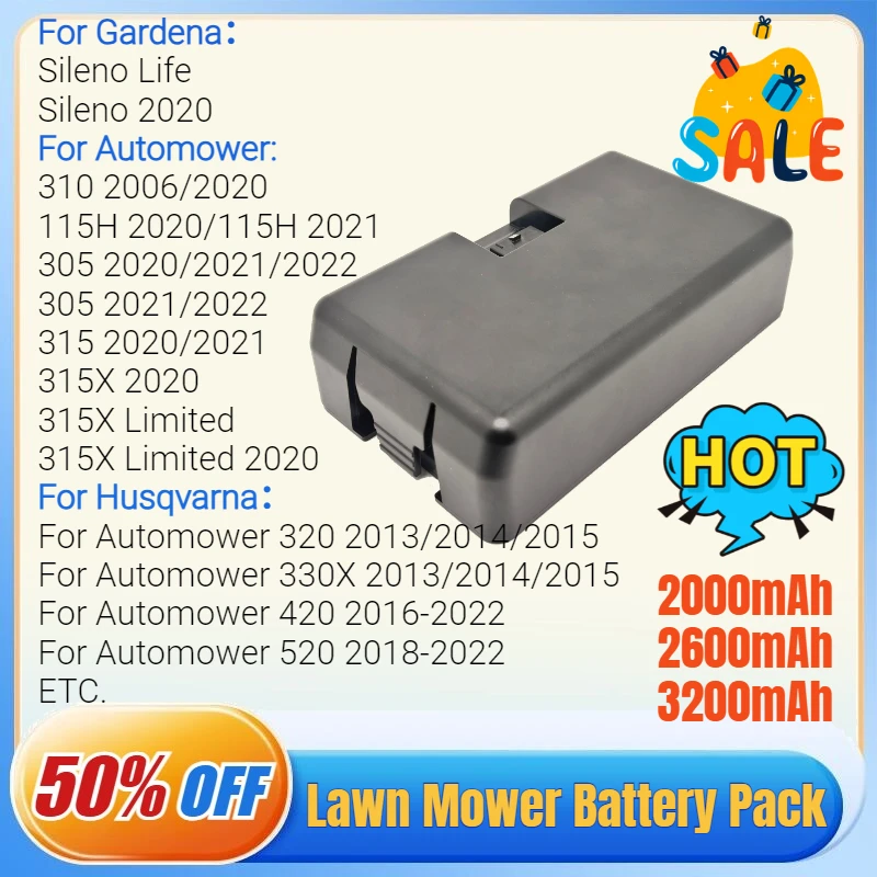 

2600 мАч-3200 мАч 18,5 В аккумулятор для газонокосилки для Fushihua/для Automower 315X 2020 584 84 28-02 5848528-03 590214202 Garden Work