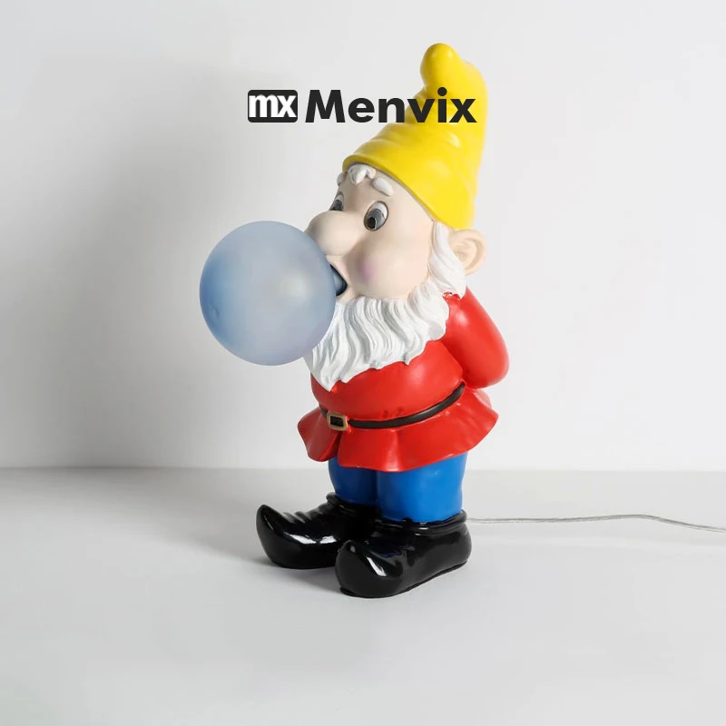 Italienische Luxus-Designer-Schreibtischlampe mit weißem Bart und Zwerg, moderner Weihnachtsmann, LED-Tischlampen, Wohnzimmer, Schlafzimmer, dekorative Lichter