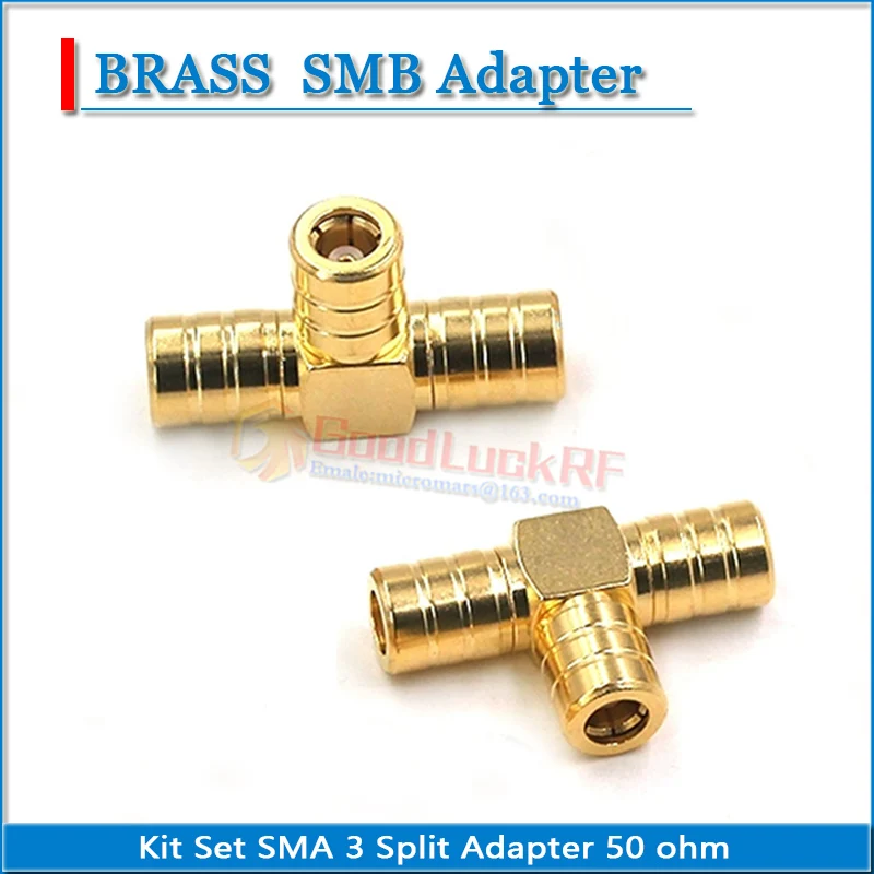 High-quality SMB Female to 2 dual SMB Male 3 three split type T SMB Male to SMB Female Gold RF Connector Adapter low loss