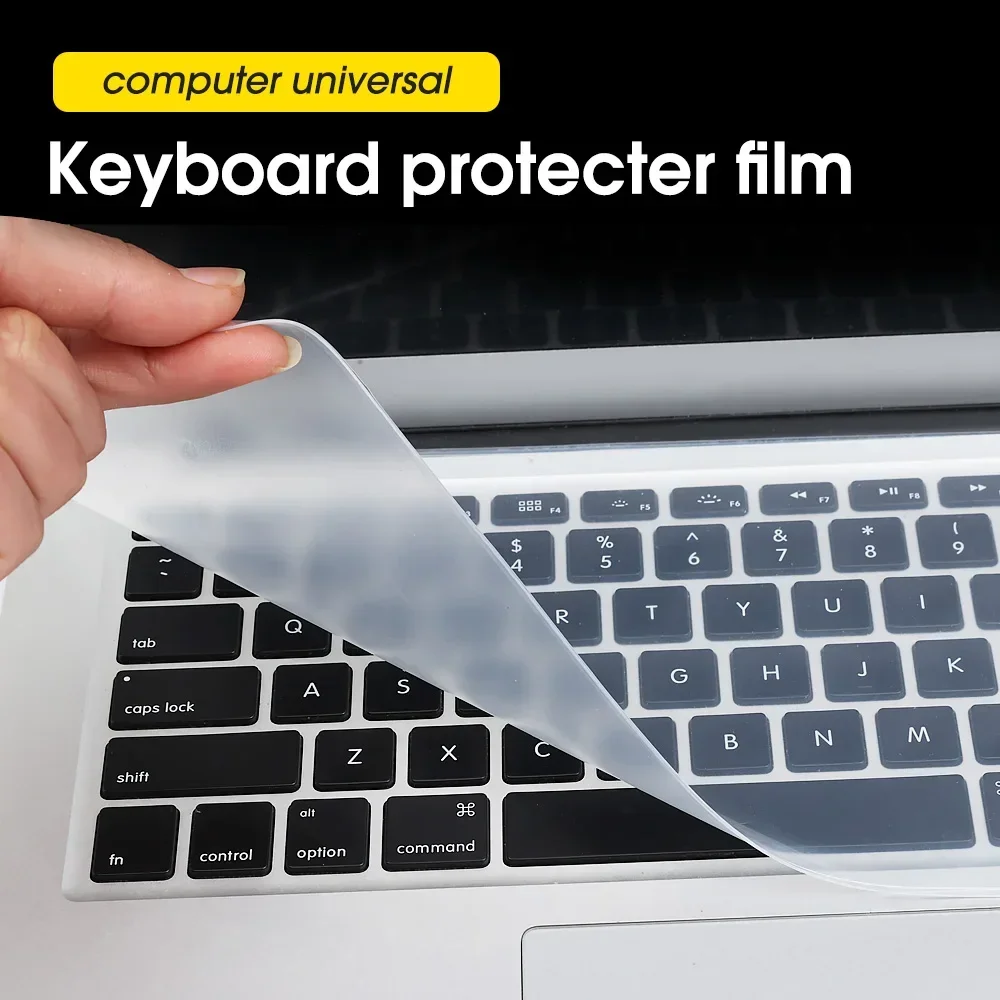 Universal Transparente impermeável Laptop Keyboard Protector Films, Silicone Anti Capa Poeira para MacBook Notebook, 10 ", 14", 15.6"